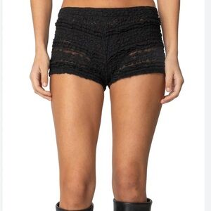 Edikted Black Lace Maisley shorts NWT size small